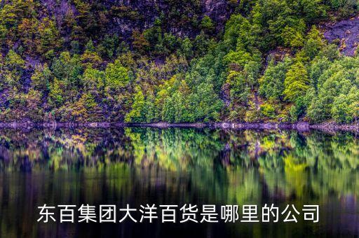 东百集团大洋百货是哪里的公司