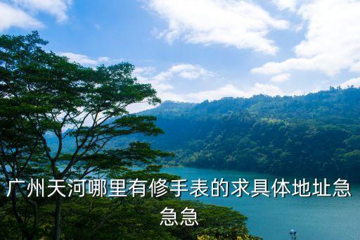 广州天河哪里有修手表的求具体地址急急急