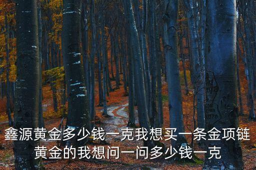 鑫源金店黄金多少钱一克，鑫源黄金多少钱一克我想买一条金项链黄金的我想问一问多少钱一克