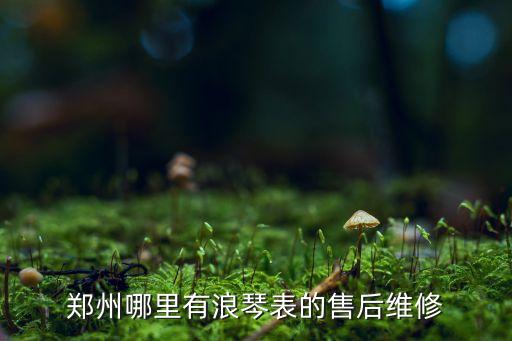 郑州哪里有浪琴表的售后维修