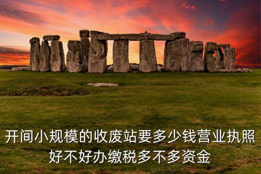 开间小规模的收废站要多少钱营业执照好不好办缴税多不多资金
