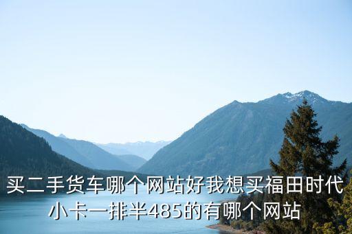 买二手货车哪个网站好我想买福田时代小卡一排半485的有哪个网站
