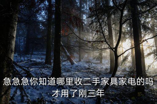 急急急你知道哪里收二手家具家电的吗才用了刚三年