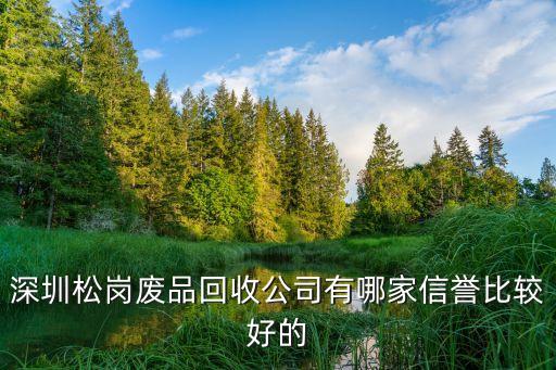 深圳松岗废品回收公司有哪家信誉比较好的