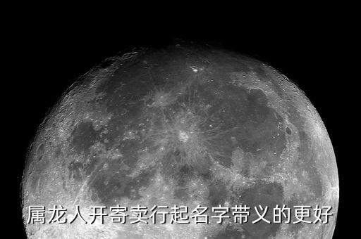 属龙人开寄卖行起名字带义的更好