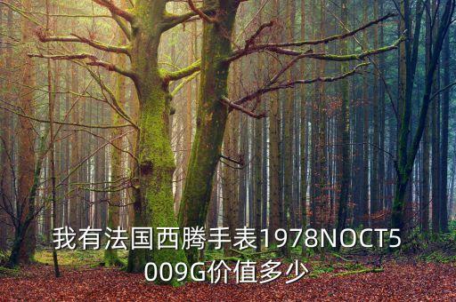 我有法国西腾手表1978NOCT5009G价值多少