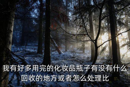 我有好多用完的化妆品瓶子有没有什么回收的地方或者怎么处理比