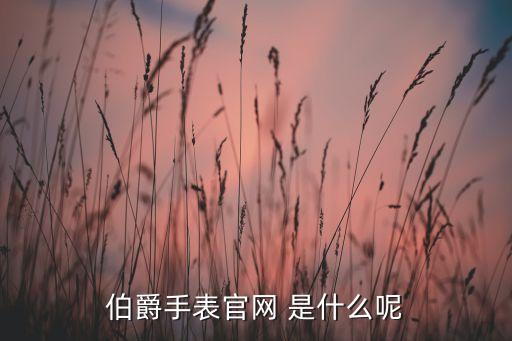 伯爵手表官网 是什么呢