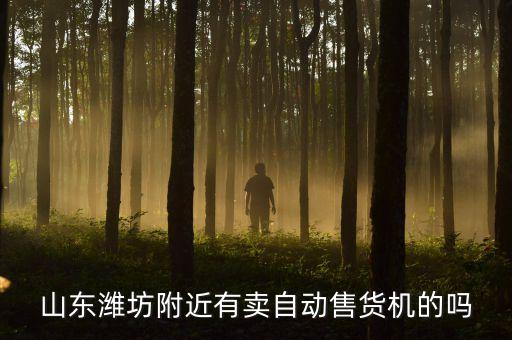 山东潍坊附近有卖自动售货机的吗