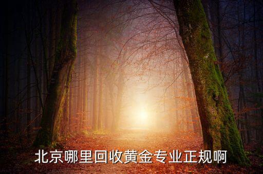 北京哪里回收黄金专业正规啊