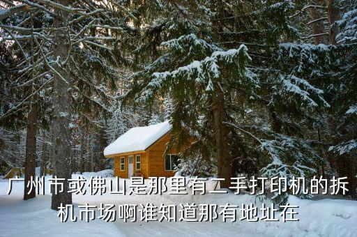 广州市或佛山是那里有二手打印机的拆机市场啊谁知道那有地址在