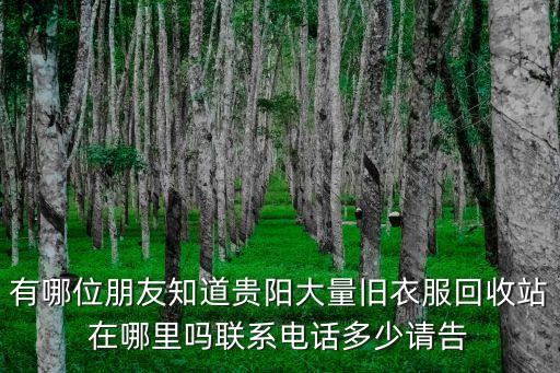 有哪位朋友知道贵阳大量旧衣服回收站在哪里吗联系电话多少请告