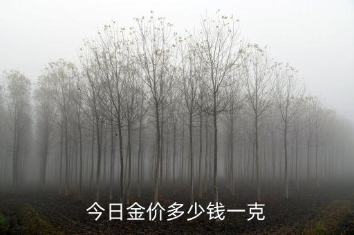 今日金价多少钱一克