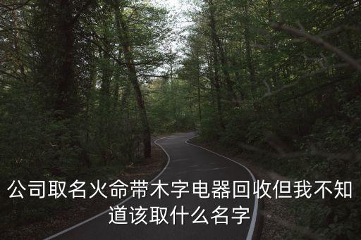 公司取名火命带木字电器回收但我不知道该取什么名字