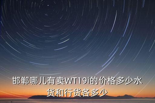 邯郸哪儿有卖WT19i的价格多少水货和行货各多少