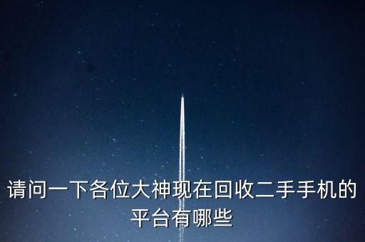 请问一下各位大神现在回收二手手机的平台有哪些