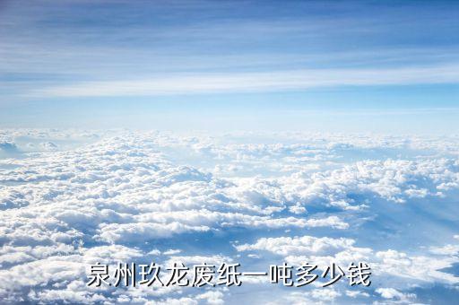 泉州玖龙废纸一吨多少钱