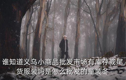 谁知道义乌小商品批发市场有库存或尾货服装吗是怎么批发的童装冬