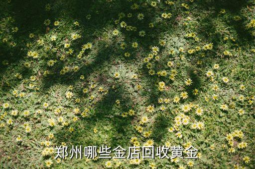 郑州哪些金店回收黄金