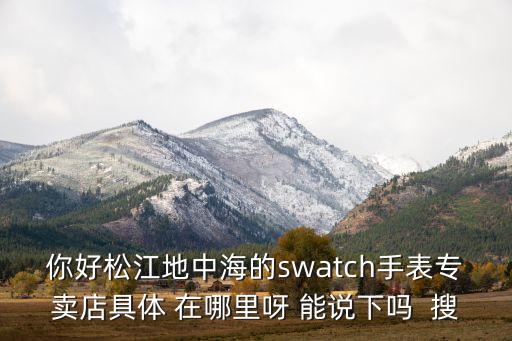 你好松江地中海的swatch手表专卖店具体 在哪里呀 能说下吗  搜
