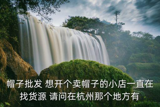 帽子批发 想开个卖帽子的小店一直在找货源 请问在杭州那个地方有