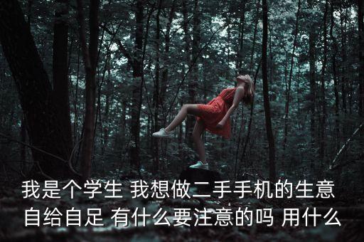 我是个学生 我想做二手手机的生意 自给自足 有什么要注意的吗 用什么