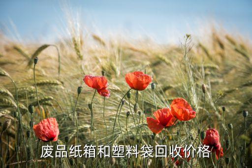 废品纸箱和塑料袋回收价格