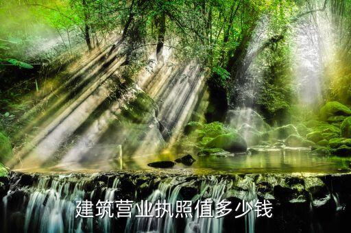 建筑营业执照值多少钱