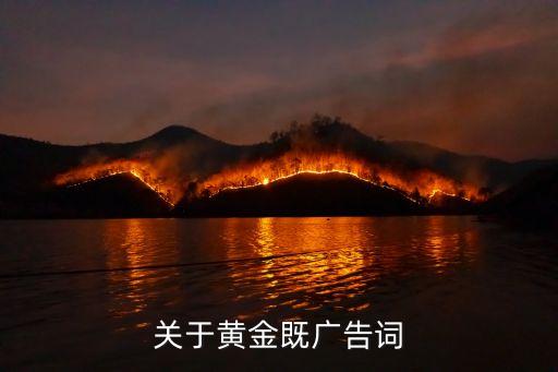 关于黄金既广告词