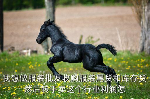 我想做服装批发收购服装尾货和库存货然后转手卖这个行业利润怎
