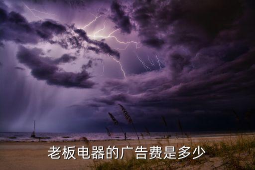 老板电器的广告费是多少