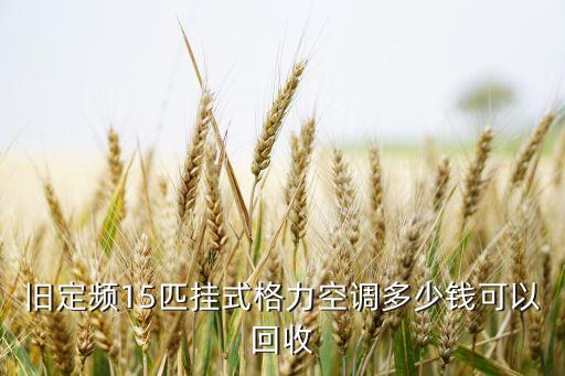 旧定频15匹挂式格力空调多少钱可以回收