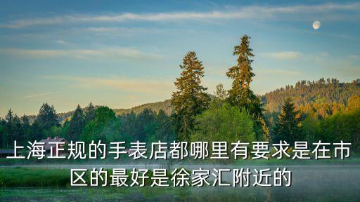 上海正规的手表店都哪里有要求是在市区的最好是徐家汇附近的