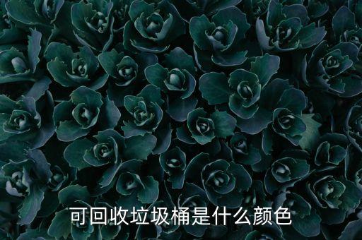 可回收垃圾桶是什么颜色