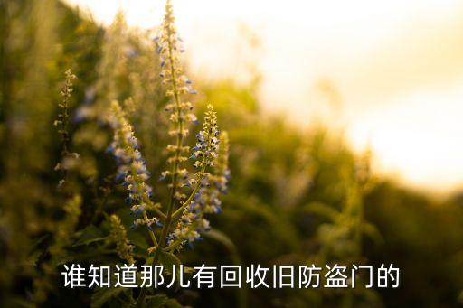 谁知道那儿有回收旧防盗门的