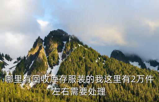 哪里有回收库存服装的我这里有2万件左右需要处理