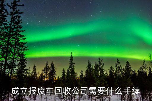 成立报废车回收公司需要什么手续