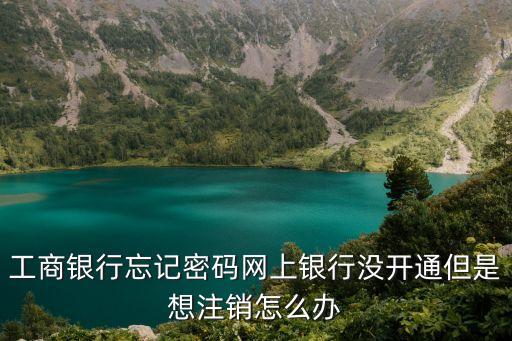 工商银行忘记密码网上银行没开通但是想注销怎么办