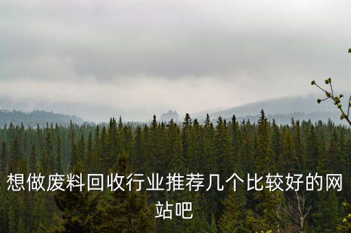 想做废料回收行业推荐几个比较好的网站吧