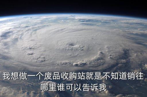 我想做废品回收生意 不知卖给哪，我想做一个废品收购站就是不知道销往哪里谁可以告诉我