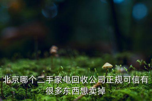 北京哪个二手家电回收公司正规可信有很多东西想卖掉