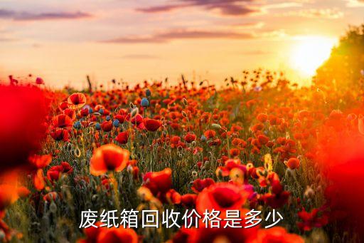 废纸箱回收价格是多少