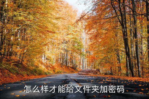 文件夹如何加密码，怎么样才能给文件夹加密码