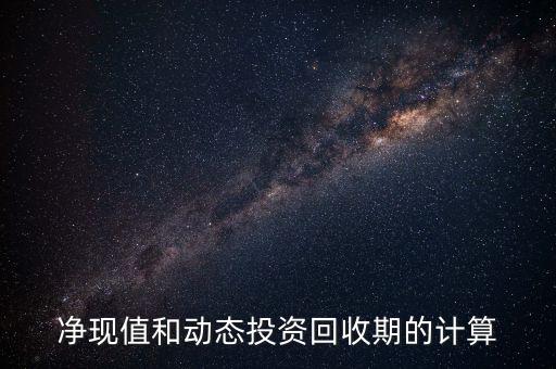 净现值和动态投资回收期的计算