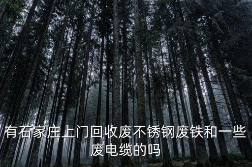 有石家庄上门回收废不锈钢废铁和一些废电缆的吗