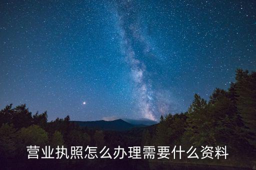 营业执照怎么办理需要什么资料