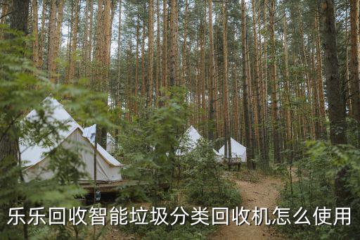 乐乐回收智能垃圾分类回收机怎么使用