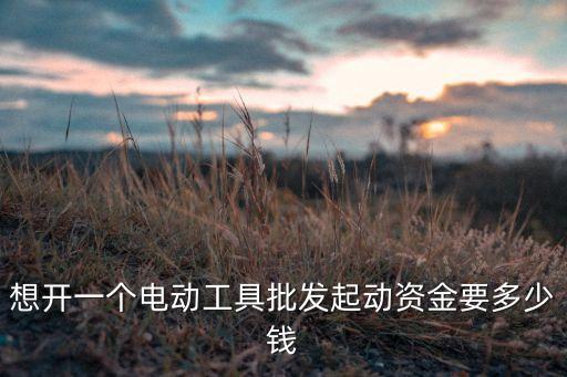 想开一个电动工具批发起动资金要多少钱