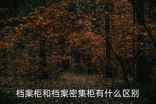 档案柜和档案密集柜有什么区别