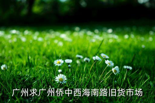 广州求广州侨中西海南路旧货市场